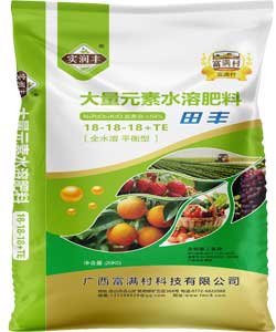 實潤豐大量元素水溶肥料田豐18-18-18型顆粒